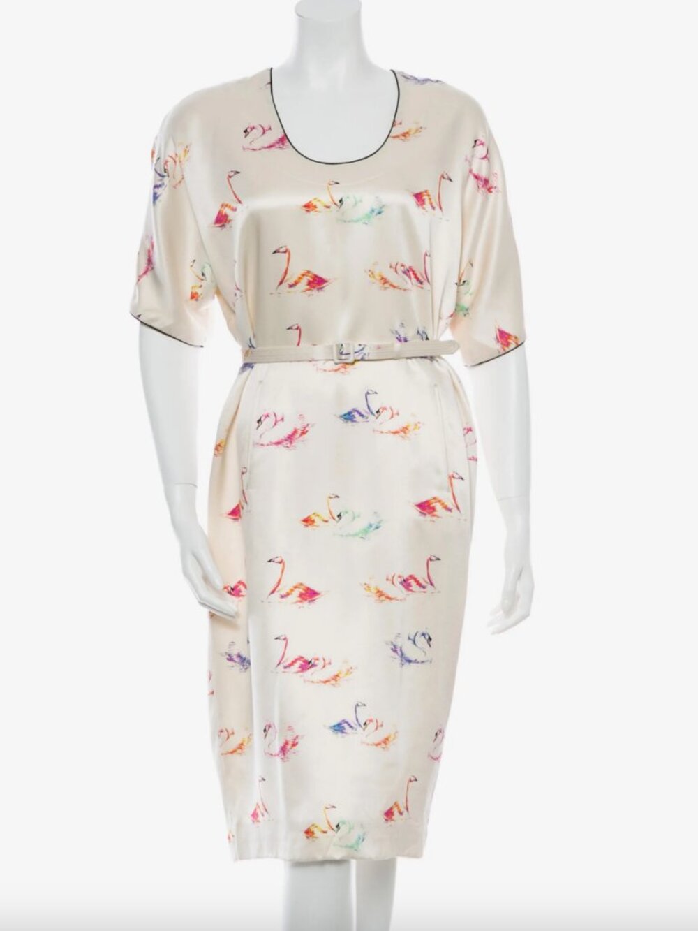 Marc Jacobs swan print silk dress